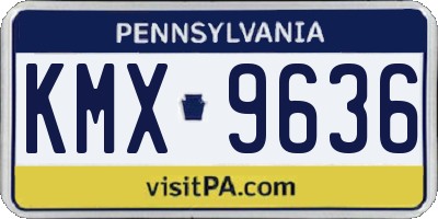 PA license plate KMX9636