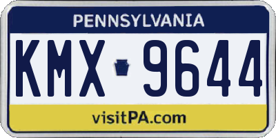 PA license plate KMX9644
