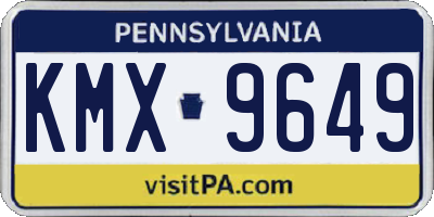 PA license plate KMX9649