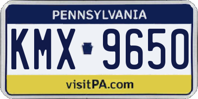 PA license plate KMX9650