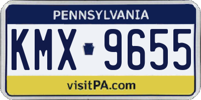 PA license plate KMX9655