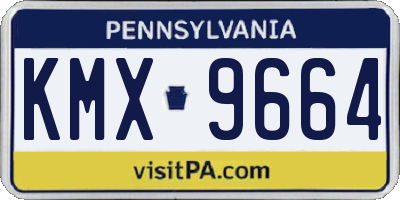 PA license plate KMX9664