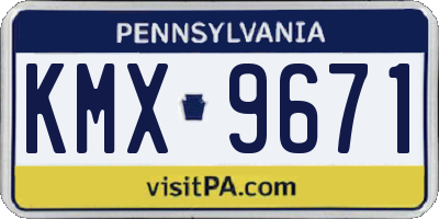 PA license plate KMX9671