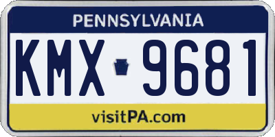 PA license plate KMX9681