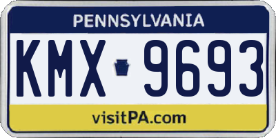 PA license plate KMX9693