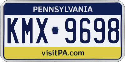 PA license plate KMX9698
