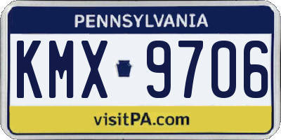 PA license plate KMX9706