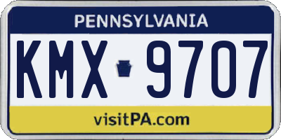 PA license plate KMX9707