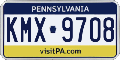 PA license plate KMX9708