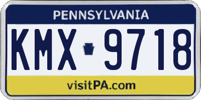PA license plate KMX9718