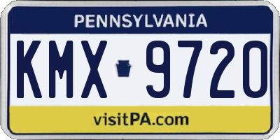 PA license plate KMX9720