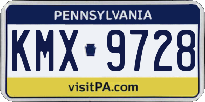 PA license plate KMX9728