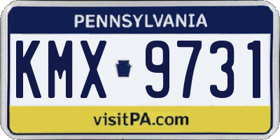 PA license plate KMX9731