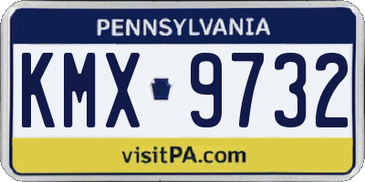 PA license plate KMX9732