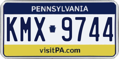 PA license plate KMX9744