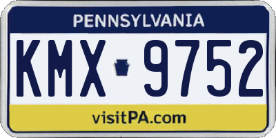 PA license plate KMX9752