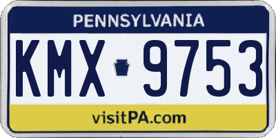 PA license plate KMX9753