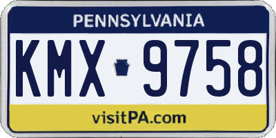 PA license plate KMX9758