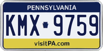 PA license plate KMX9759