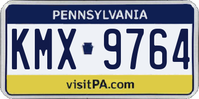 PA license plate KMX9764