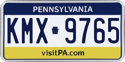 PA license plate KMX9765