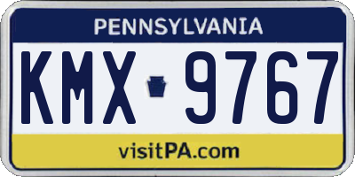 PA license plate KMX9767