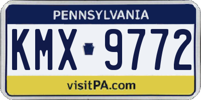 PA license plate KMX9772
