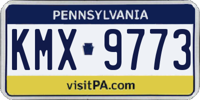 PA license plate KMX9773