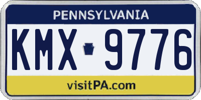 PA license plate KMX9776