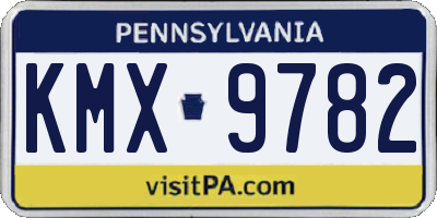PA license plate KMX9782