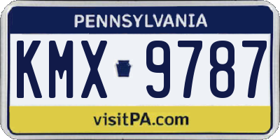 PA license plate KMX9787
