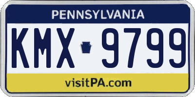 PA license plate KMX9799