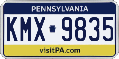 PA license plate KMX9835