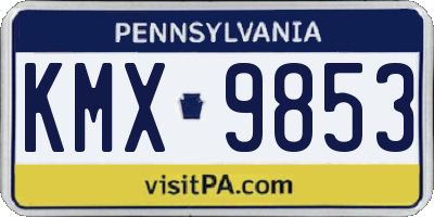 PA license plate KMX9853