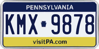 PA license plate KMX9878