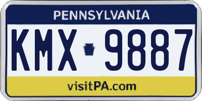 PA license plate KMX9887