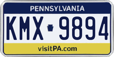 PA license plate KMX9894