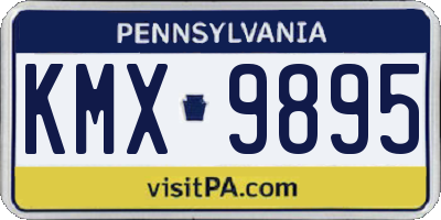PA license plate KMX9895