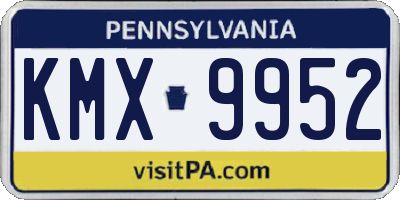 PA license plate KMX9952