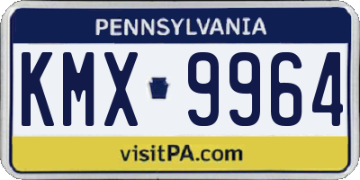 PA license plate KMX9964