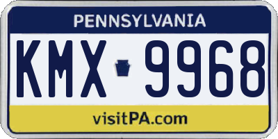 PA license plate KMX9968