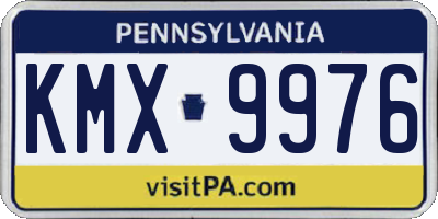 PA license plate KMX9976