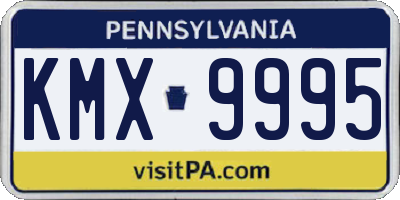 PA license plate KMX9995