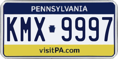 PA license plate KMX9997