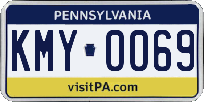 PA license plate KMY0069