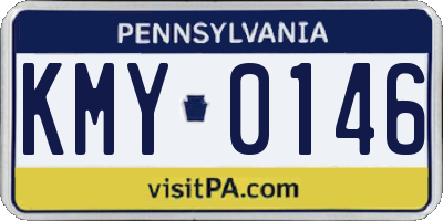 PA license plate KMY0146