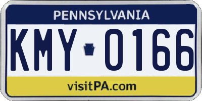 PA license plate KMY0166