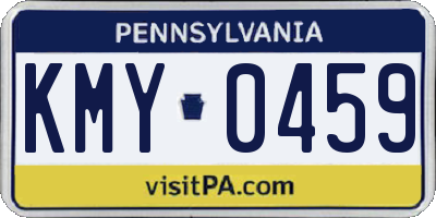 PA license plate KMY0459
