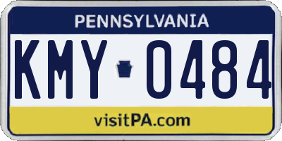PA license plate KMY0484