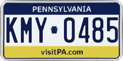 PA license plate KMY0485